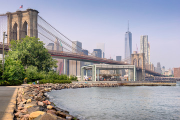 Brooklyn Park under the Manhattan Bridge