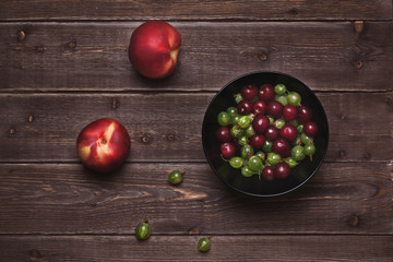 on wooden background