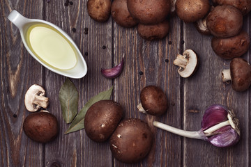 on wooden background
