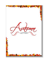 Autumn background letterhead