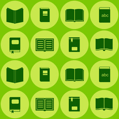 Seamless background with books for your design