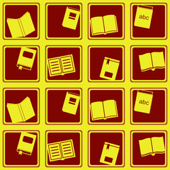 Seamless background with books for your design