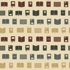 Seamless background with books for your design
