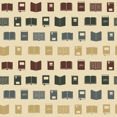Seamless background with books for your design