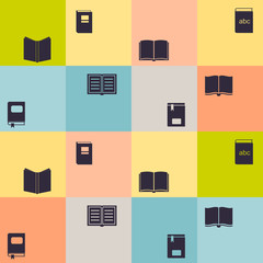 Seamless background with books for your design