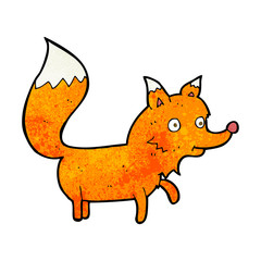 Obraz premium cartoon fox cub