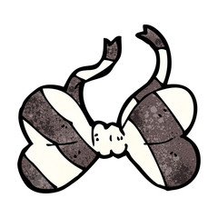 cartoon striped bow tie