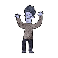 cartoon happy vampire man