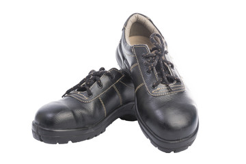 Black Safety Shoe Isolated