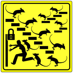 Musophobia. Woman suffering from mice and rat phobia