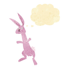 cartoon rabbit with thought bubble
