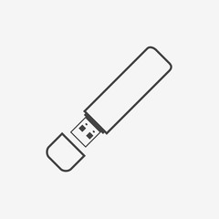 USB flash drive monochrome icon