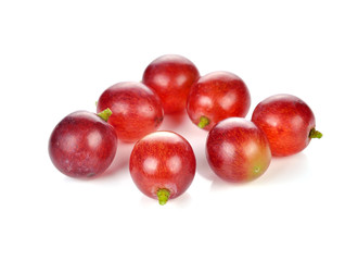 Fototapeta na wymiar red grape isolated on white background