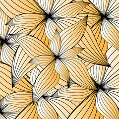 Abstract Leaf or Flower Pattern - Vector Illustration