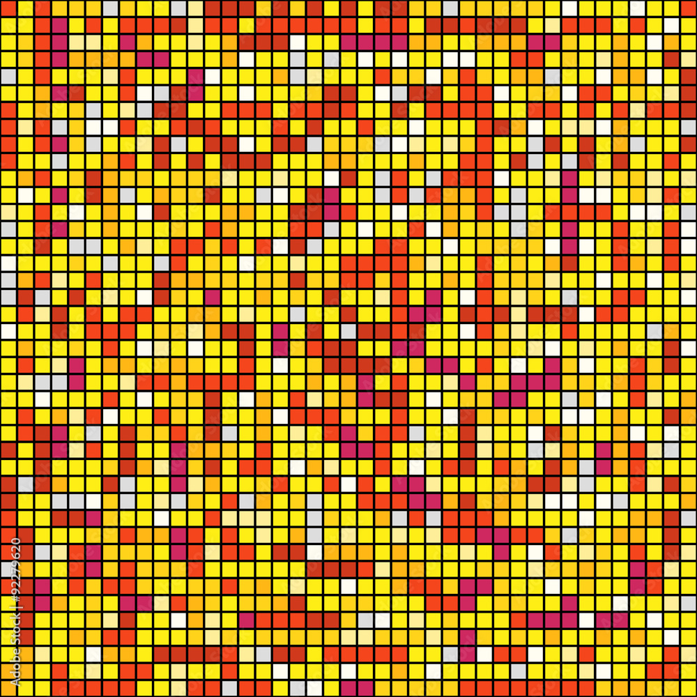 Poster Abstract background of mosaic elements. Seamless pattern
