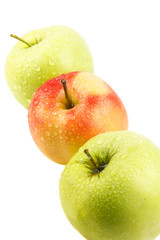 Apples red and green.