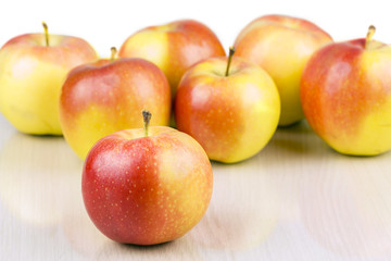 Apples on the table.