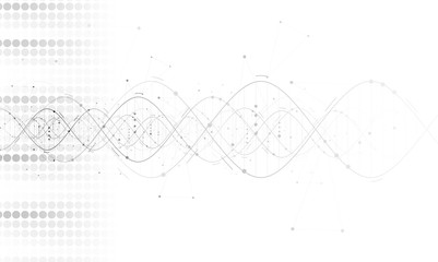 DNA Abstract background collection. Futuristic technology interf