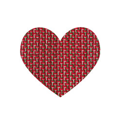 Colorful textile heart isolated on white background