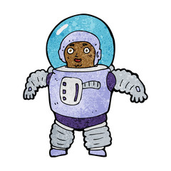 cartoon space man