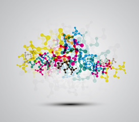 Abstract tech background. Futuristic technology interface. Vecto