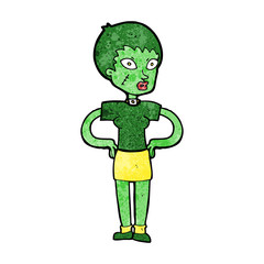 cartoon halloween girl