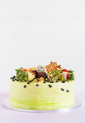 Colorful cale with summer fruit