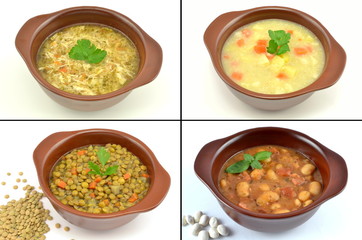 zestaw różnych potraw