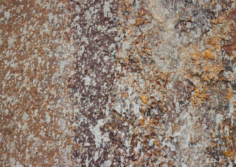rusty metallic background with splashes of cement.