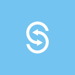  S Letter Arrow Logo