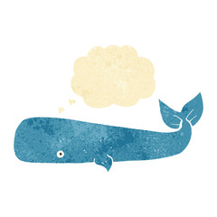 cartoon whale with thought bubble