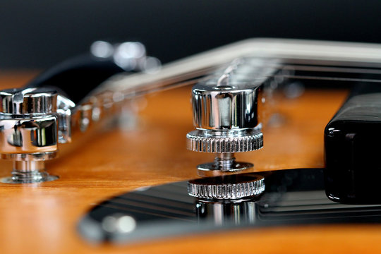 E-Gitarre Details mit Spiegelung 