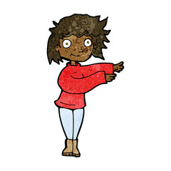 cartoon dancing woman