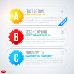 Transparent layout with with three horizontal banners. EPS10