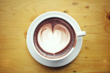 Heart of hot chocolate