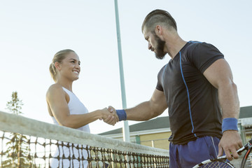 Two Happy Tennis Players