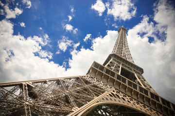famous Eiffel Tower in Paris, France.