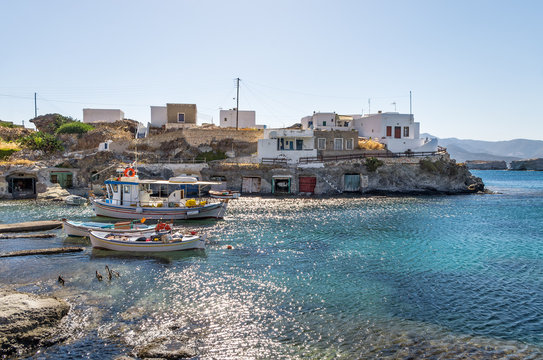 Little fishing village in Kimolos island, Cyclades, Greece
