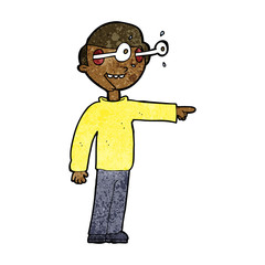 Naklejka premium cartoon staring man