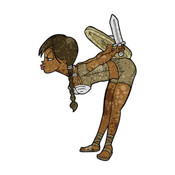 recommend clip art: cartoon viking girl bowing
