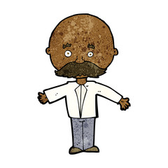 cartoon man with mustache