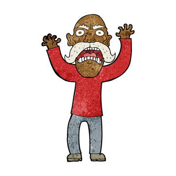 recommend clip art: cartoon angry old man