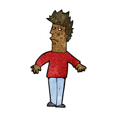 cartoon worried man