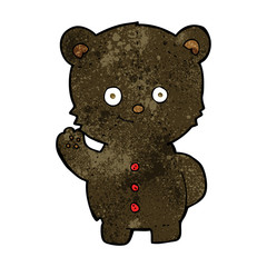 cartoon black bear cub