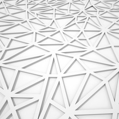 Abstract 3d white geometric shape background