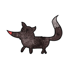 cartoon little wolf
