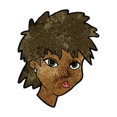 cartoon curious girl