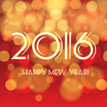 Happy New Year 2016 shine blur background