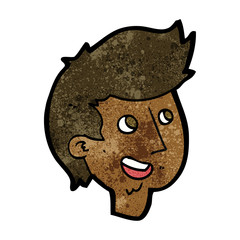 cartoon happy boy face