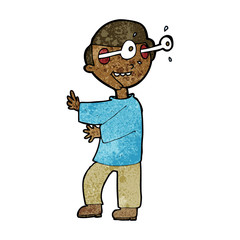 cartoon boy with popping out eyes
